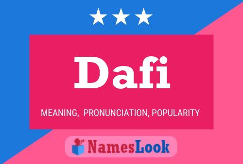 Dafi Name Poster