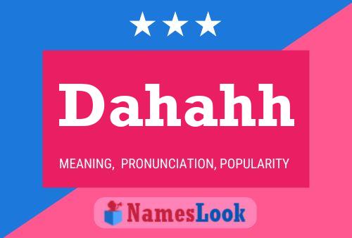 Dahahh Name Poster