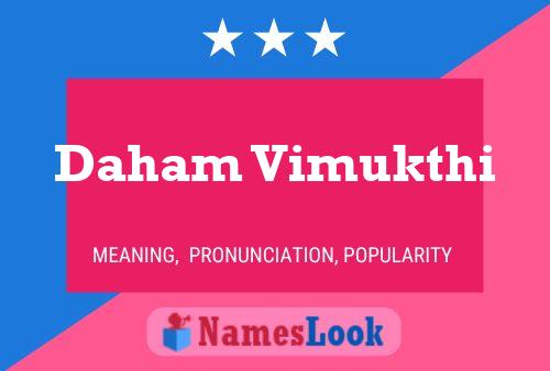 Daham Vimukthi Name Poster