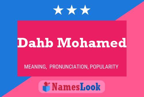 Dahb Mohamed Name Poster