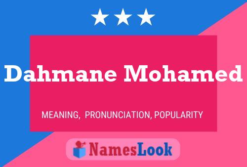 Dahmane Mohamed Name Poster