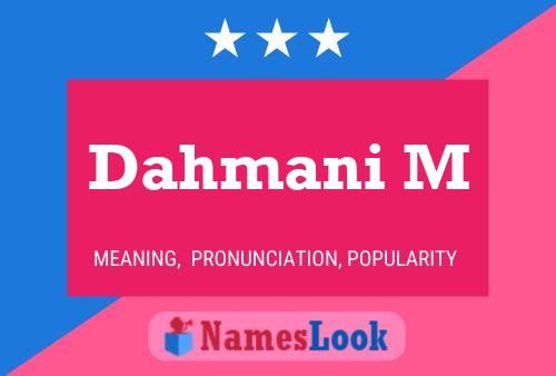 Dahmani M Name Poster