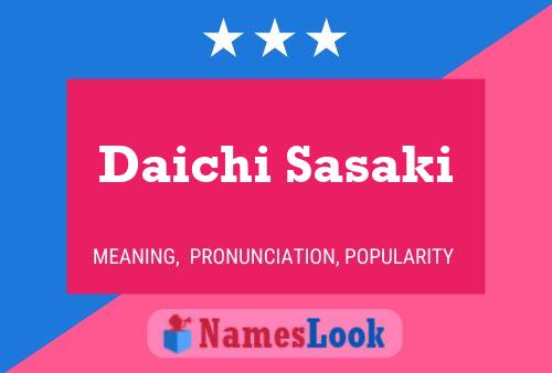 Daichi Sasaki Name Poster