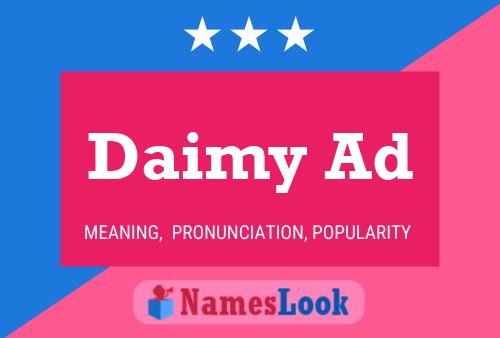 Daimy Ad Name Poster