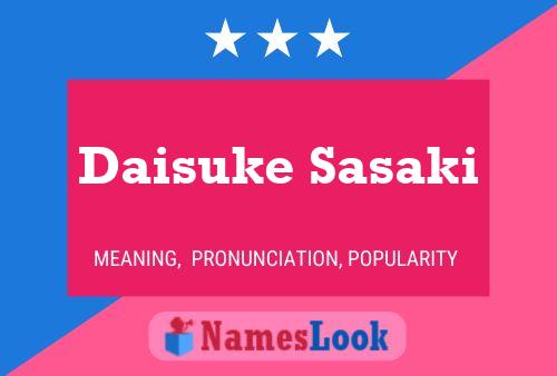 Daisuke Sasaki Name Poster