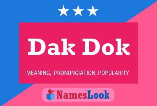 Dak Dok Name Poster