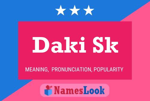 Daki Sk Name Poster