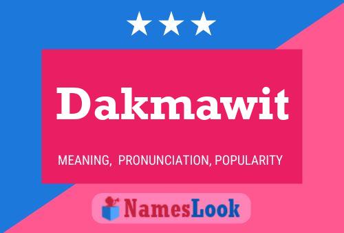 Dakmawit Name Poster