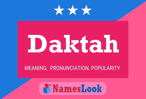 Daktah Name Poster