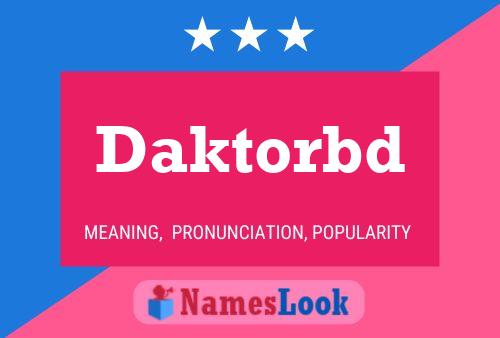 Daktorbd Name Poster