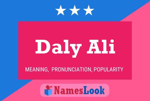 Daly Ali Name Poster