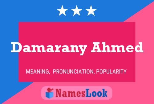 Damarany Ahmed Name Poster