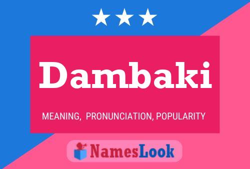 Dambaki Name Poster