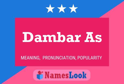 Dambar As Name Poster