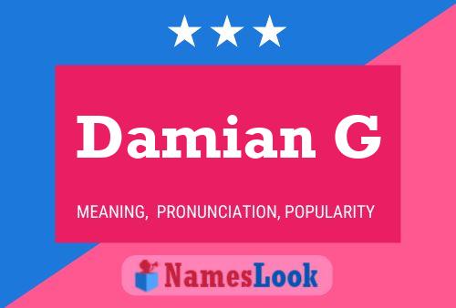 Damian G Name Poster