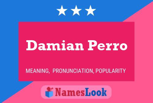 Damian Perro Name Poster