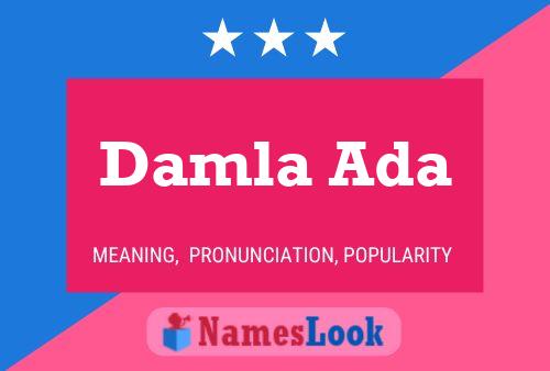 Damla Ada Name Poster