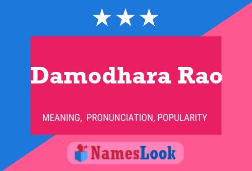 Damodhara Rao Name Poster