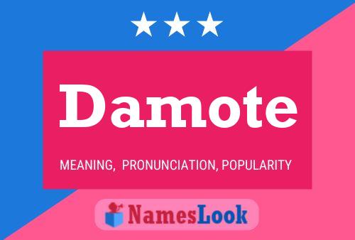 Damote Name Poster