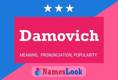 Damovich Name Poster