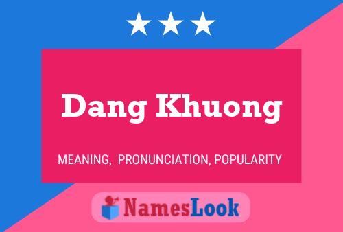 Dang Khuong Name Poster