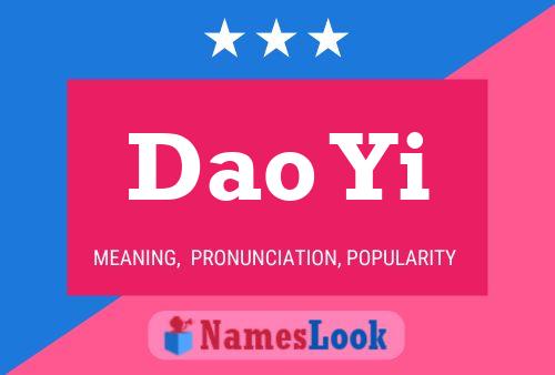 Dao Yi Name Poster