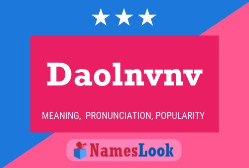 Daolnvnv Name Poster