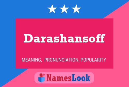 Darashansoff Name Poster