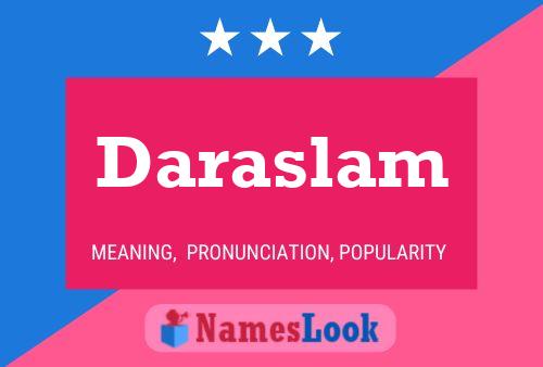 Daraslam Name Poster