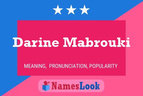 Darine Mabrouki Name Poster