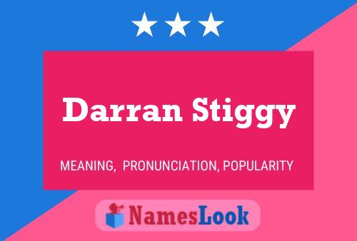 Darran Stiggy Name Poster