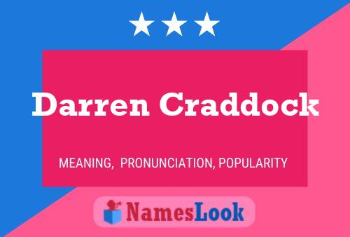 Darren Craddock Name Poster