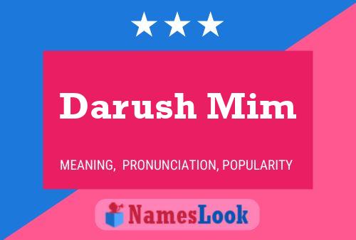 Darush Mim Name Poster