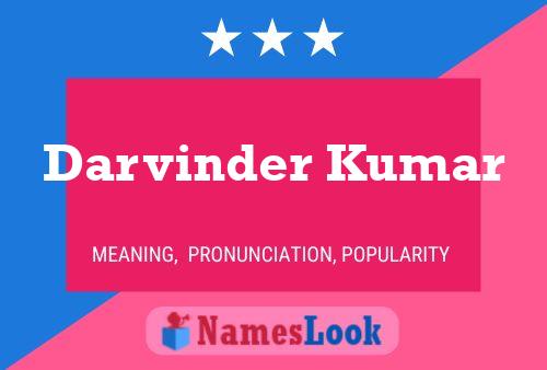 Darvinder Kumar Name Poster