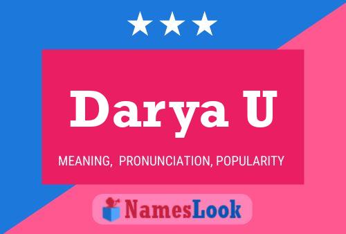 Darya U Name Poster