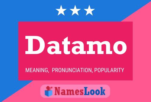 Datamo Name Poster