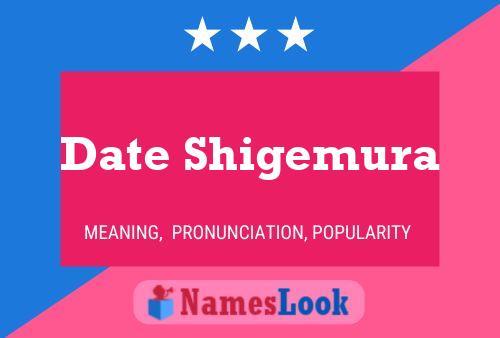 Date Shigemura Name Poster