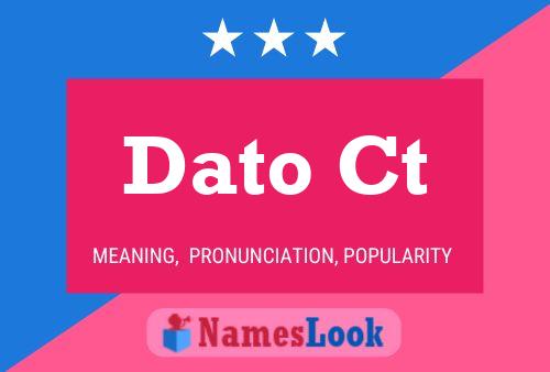 Dato Ct Name Poster