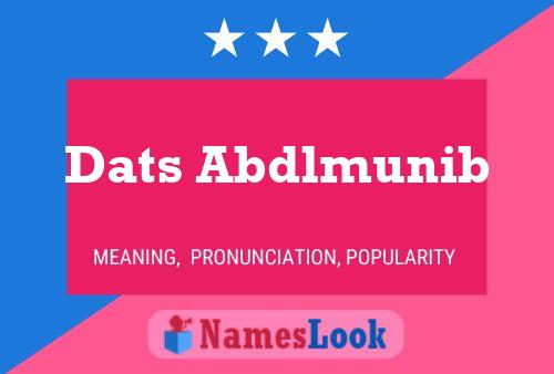 Dats Abdlmunib Name Poster