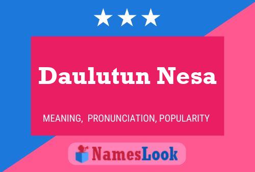 Daulutun Nesa Name Poster