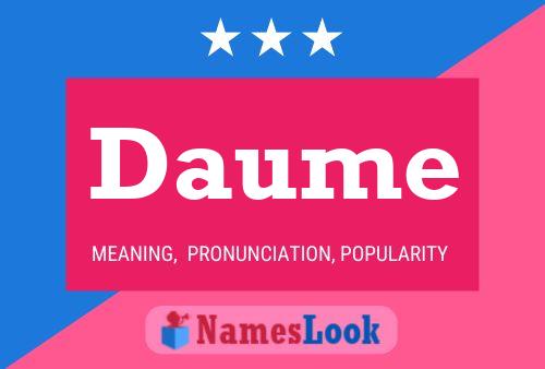 Daume Name Poster