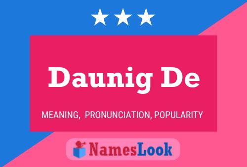 Daunig De Name Poster