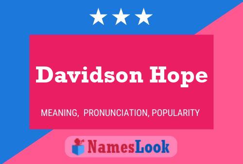 Davidson Hope Name Poster