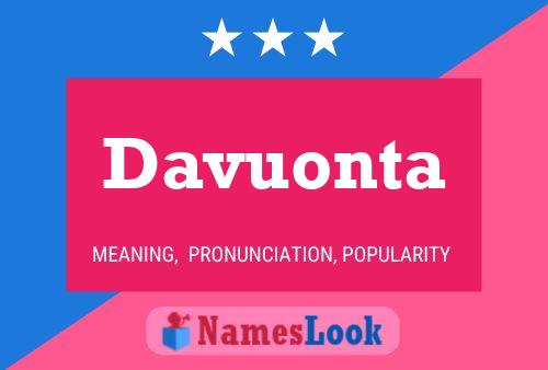 Davuonta Name Poster