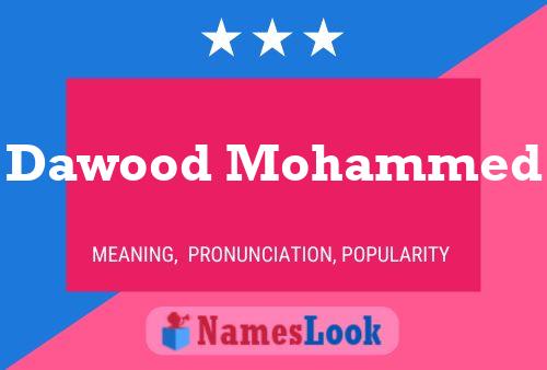 Dawood Mohammed Name Poster