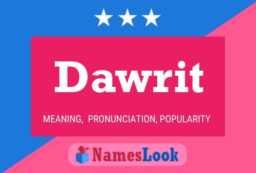 Dawrit Name Poster