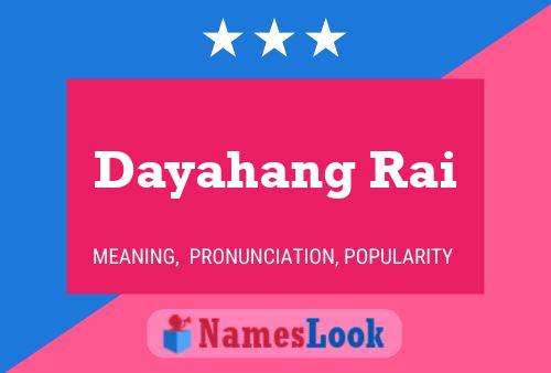 Dayahang Rai Name Poster