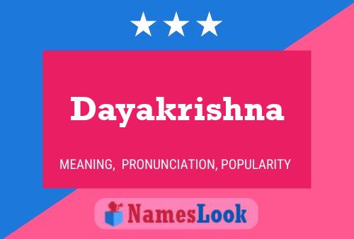 Dayakrishna Name Poster