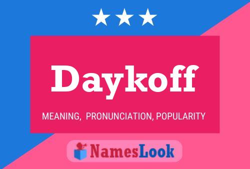 Daykoff Name Poster