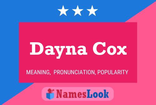 Dayna Cox Name Poster